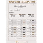 CARD 1006:  Miyuki Spacer Bead Sample Card (1006) (SPR) 